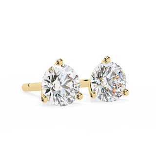 Round Lab Grown Diamond Stud Earrings by Aupulent Jewellery 100% certified lab grown diamonds