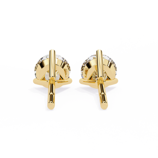 Round Lab Grown Diamond Stud Earrings by Aupulent Jewellery 100% certified lab grown diamonds