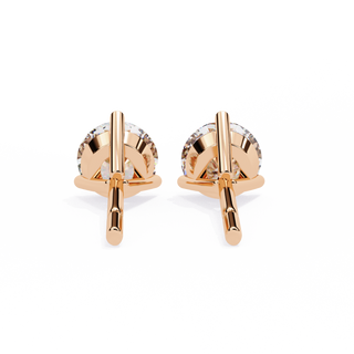Round Lab Grown Diamond Stud Earrings by Aupulent Jewellery 100% certified lab grown diamonds