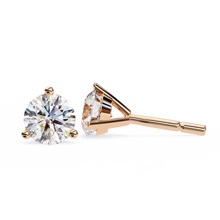 Round Lab Grown Diamond Stud Earrings by Aupulent Jewellery 100% certified lab grown diamonds