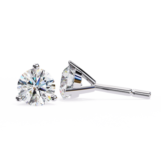 Round Lab Grown Diamond Stud Earrings by Aupulent Jewellery 100% certified lab grown diamonds