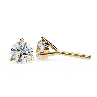 Round Lab Grown Diamond Stud Earrings by Aupulent Jewellery 100% certified lab grown diamonds