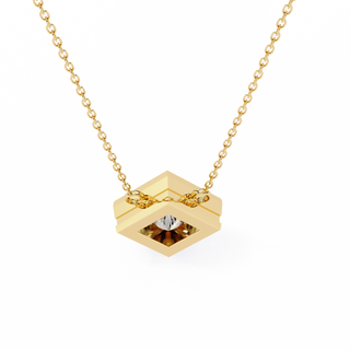 Modern Princess Pendant by Aupulent Jewellery 100% certified lab grown diamonds
