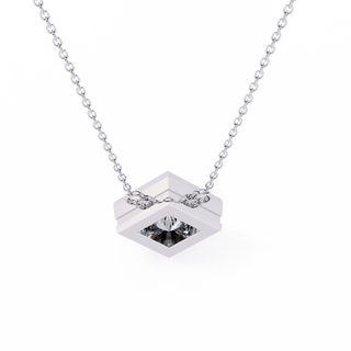 Modern Princess Pendant by Aupulent Jewellery 100% certified lab grown diamonds