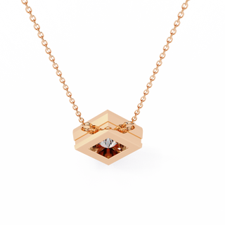 Modern Princess Pendant by Aupulent Jewellery 100% certified lab grown diamonds