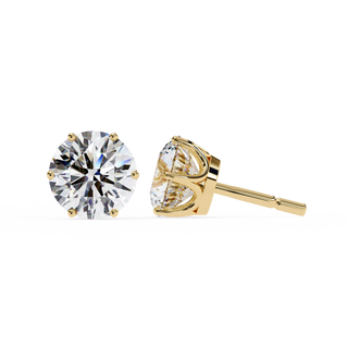 Premium Round Lab Grown Diamond Studs by Aupulent Jewellery 100% certified lab grown diamonds
