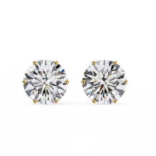 Premium Round Lab Grown Diamond Studs by Aupulent Jewellery 100% certified lab grown diamonds