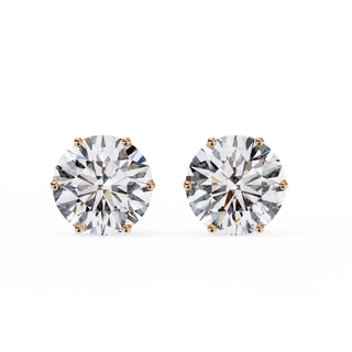 Premium Round Lab Grown Diamond Studs by Aupulent Jewellery 100% certified lab grown diamonds