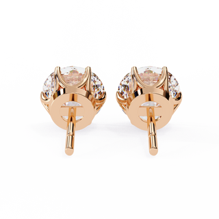Premium Round Lab Grown Diamond Studs by Aupulent Jewellery 100% certified lab grown diamonds