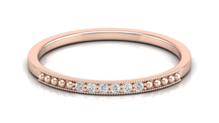 Elegant Gold Beaded Diamond Eternity Band by Aupulent Jewellery 100% certified lab grown diamonds