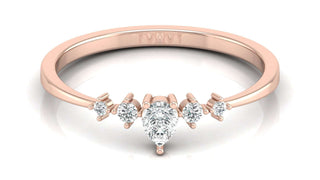 Pear Diamond Crescendo Ring by Aupulent Jewellery 100% certified lab grown diamonds