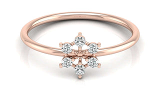 Snowflake Diamond Ring by Aupulent Jewellery 100% certified lab grown diamonds