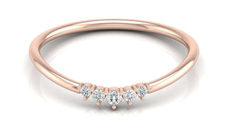 Contoured Diamond Wedding Band by Aupulent Jewellery 100% certified lab grown diamonds