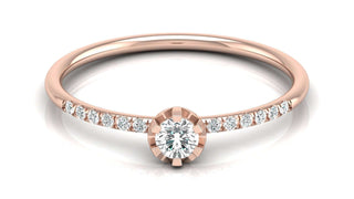 Bezel-Set Solitaire Diamond Ring by Aupulent Jewellery 100% certified lab grown diamonds