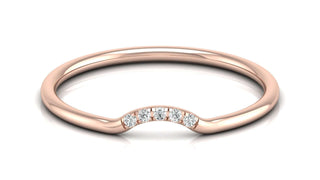 Curved Diamond Wedding Ring by Aupulent Jewellery 100% certified lab grown diamonds