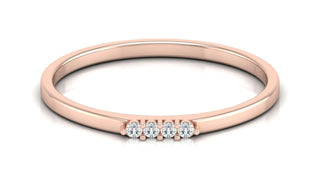 Gold Diamond Bar Ring by Aupulent Jewellery 100% certified lab grown diamonds