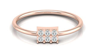 Rose-Gold Quad Ring by Aupulent Jewellery 100% certified lab grown diamonds
