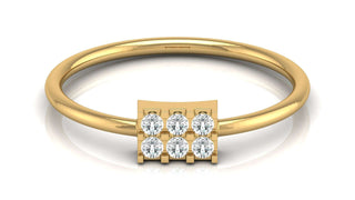 Rose-Gold Quad Ring by Aupulent Jewellery 100% certified lab grown diamonds