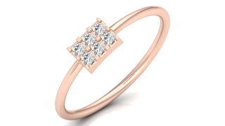 Rose-Gold Quad Ring by Aupulent Jewellery 100% certified lab grown diamonds