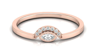Exquisite Marquise Diamond Ring with Round Diamond Accents by Aupulent Jewellery 100% certified lab grown diamonds