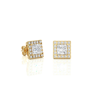 The Shining Square Studs by Aupulent Jewellery 100% certified lab grown diamonds