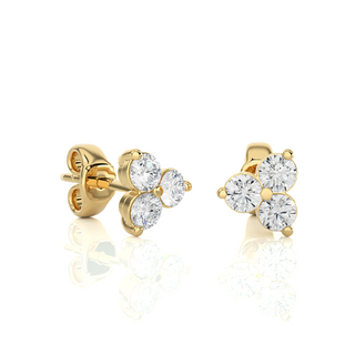 The Three-Leaf Clover Studs by Aupulent Jewellery 100% certified lab grown diamonds