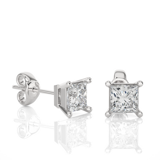 The Princess-Cut Tiffany Studs by Aupulent Jewellery 100% certified lab grown diamonds