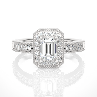 The Emerald-Cut Majesty Ring Mock by Aupulent Jewellery 100% certified lab grown diamonds