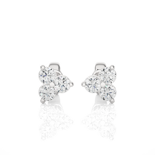 The Three-Leaf Clover Studs by Aupulent Jewellery 100% certified lab grown diamonds