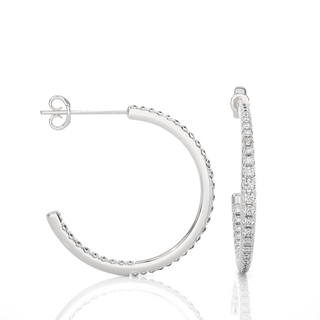 Hypnotic Half-Hoop Studs by Aupulent Jewellery 100% certified lab grown diamonds