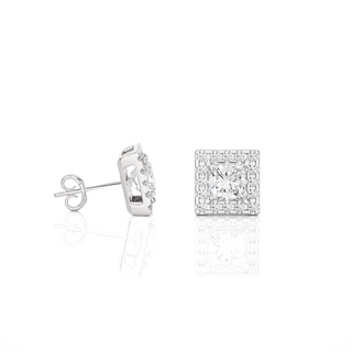 The Shining Square Studs by Aupulent Jewellery 100% certified lab grown diamonds