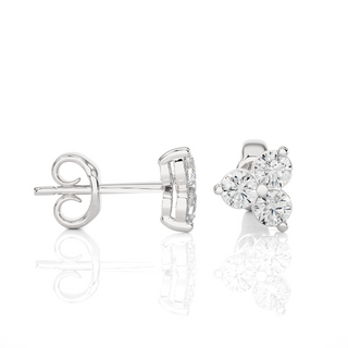 The Three-Leaf Clover Studs by Aupulent Jewellery 100% certified lab grown diamonds