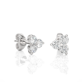 The Three-Leaf Clover Studs by Aupulent Jewellery 100% certified lab grown diamonds