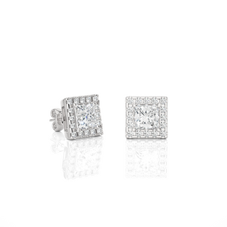 The Shining Square Studs by Aupulent Jewellery 100% certified lab grown diamonds