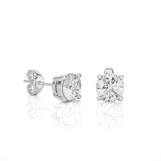 2.00 Carat Round Brilliant Lab-Grown Diamond Stud Earrings by Aupulent Jewellery 100% certified lab grown diamonds