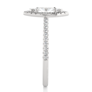 0.60 Carat Marquise Halo Solitaire Ring