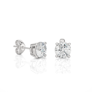 Round Earring Stud Classic - 1.00 cts