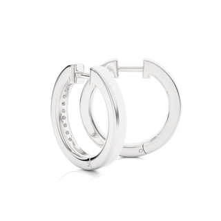 Channel Set Diamond Hoop Earrings by Aupulent Jewellery 100% certified lab grown diamonds