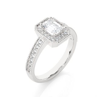 The Emerald-Cut Majesty Ring Mock by Aupulent Jewellery 100% certified lab grown diamonds