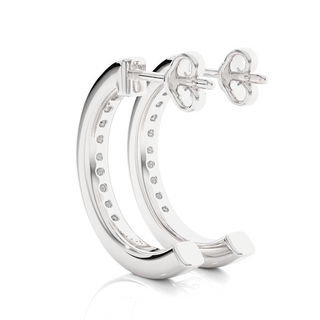 The Crescent Half-Hoop Earrings by Aupulent Jewellery 100% certified lab grown diamonds