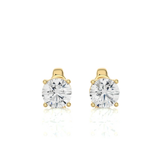 0.50 cts Round Earring Stud Modern 38636 Best Seller