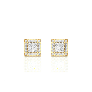 The Shining Square Studs by Aupulent Jewellery 100% certified lab grown diamonds