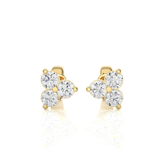 The Three-Leaf Clover Studs by Aupulent Jewellery 100% certified lab grown diamonds