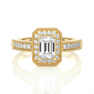 The Emerald-Cut Majesty Ring Mock by Aupulent Jewellery 100% certified lab grown diamonds