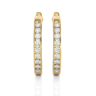The Crescent Half-Hoop Earrings by Aupulent Jewellery 100% certified lab grown diamonds