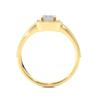 The Emerald-Cut Majesty Ring Mock by Aupulent Jewellery 100% certified lab grown diamonds