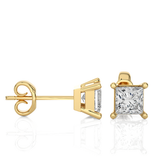 The Princess-Cut Tiffany Studs by Aupulent Jewellery 100% certified lab grown diamonds