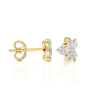The Three-Leaf Clover Studs by Aupulent Jewellery 100% certified lab grown diamonds