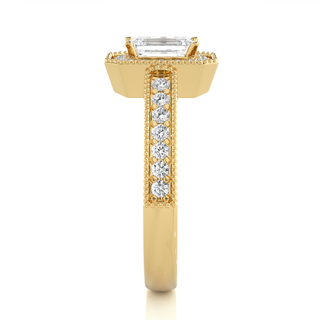 The Emerald-Cut Majesty Ring Mock by Aupulent Jewellery 100% certified lab grown diamonds
