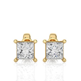 The Princess-Cut Tiffany Studs by Aupulent Jewellery 100% certified lab grown diamonds